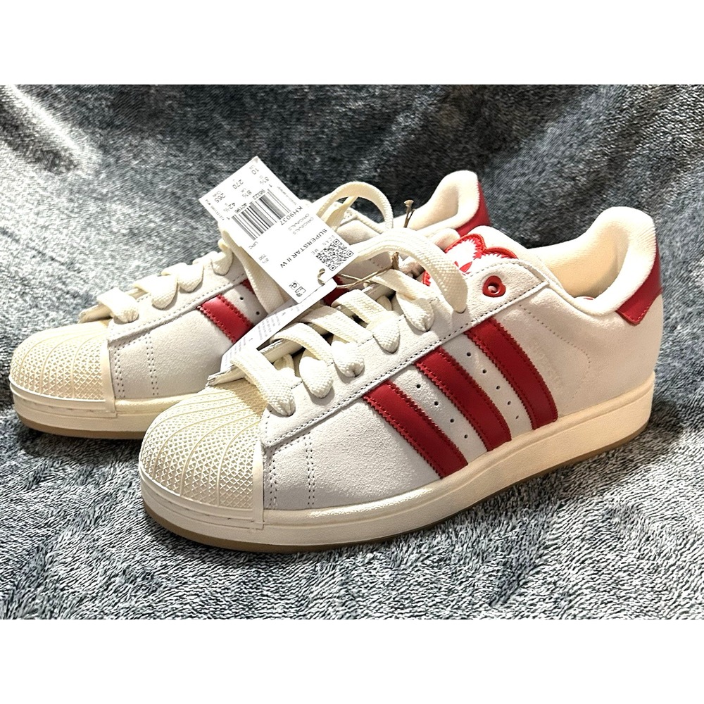 adidas Superstar II Cream White Better Scarlet Sandy Pink Shoes Size 10 -Womens